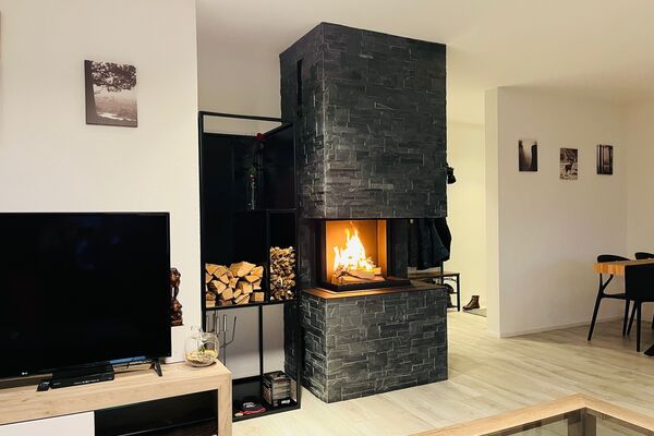 cheminee vitree sur 3 cotes