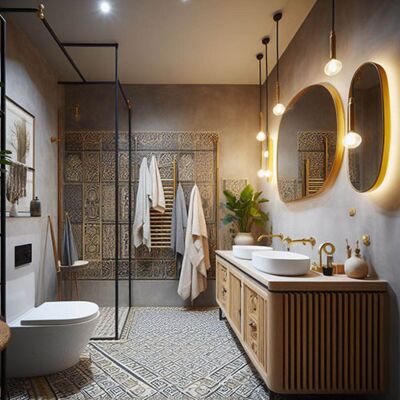 salle de bain en style fusion