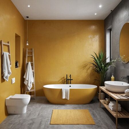 salle de bain Jaune Moutarde salle de bain Jaune Moutarde