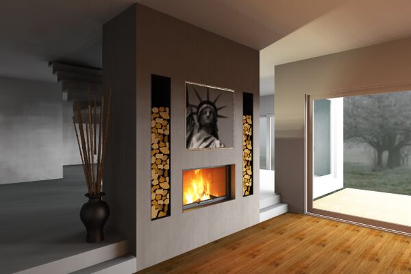 cheminee dessin Gauche