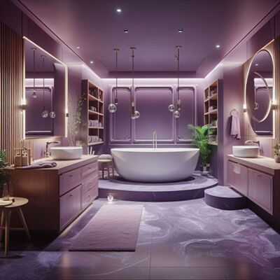salle de bain en style familia