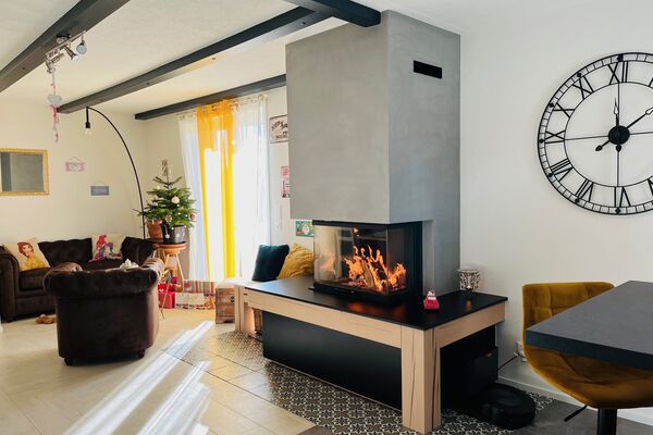 cheminee vitree sur 3 cotes