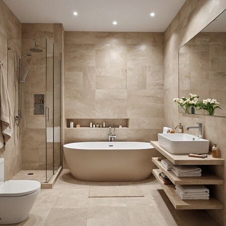 salle de bain Beige salle de bain Beige
