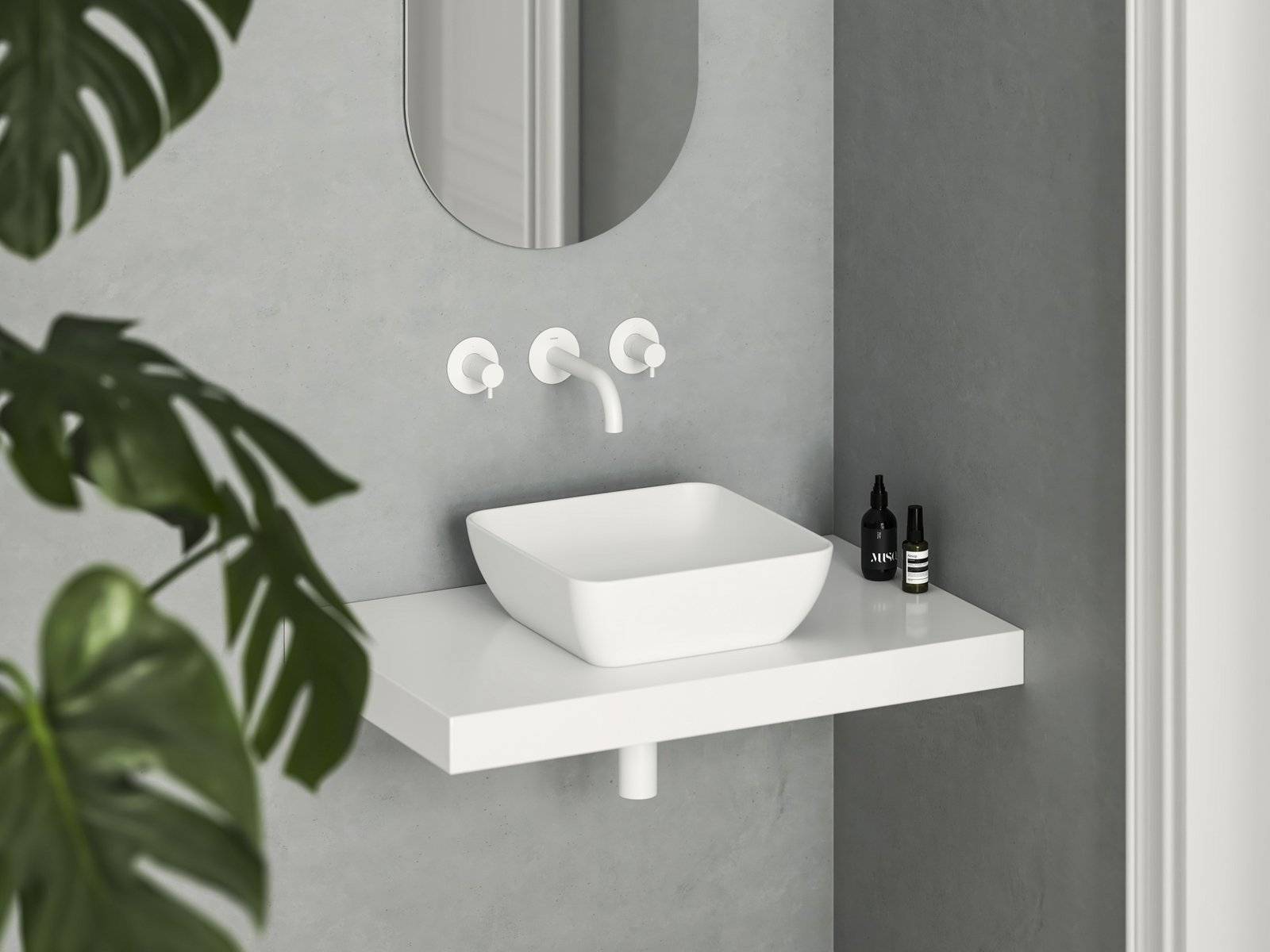 Uni lavabo carré