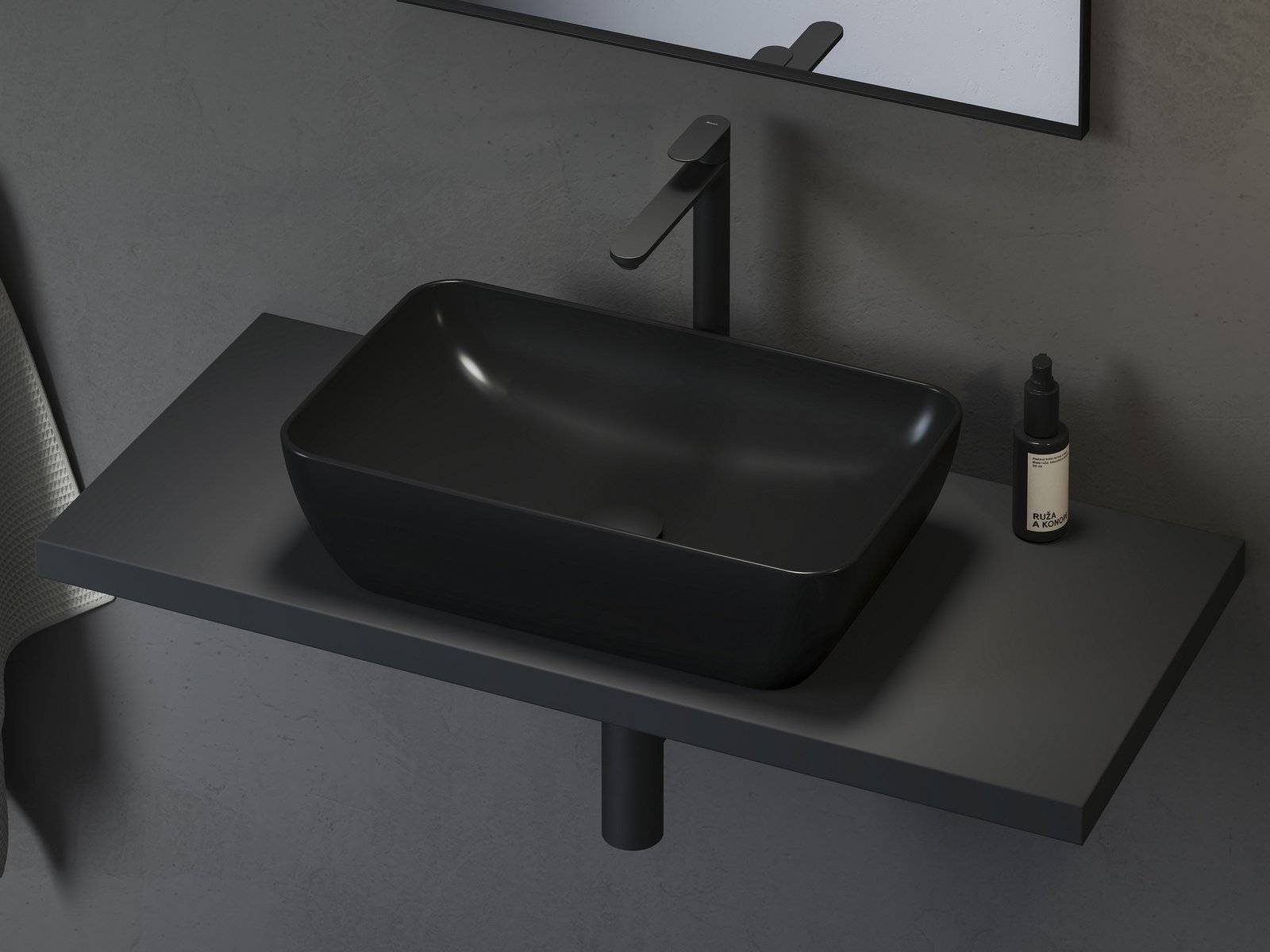 Uni lavabo rectangulaire