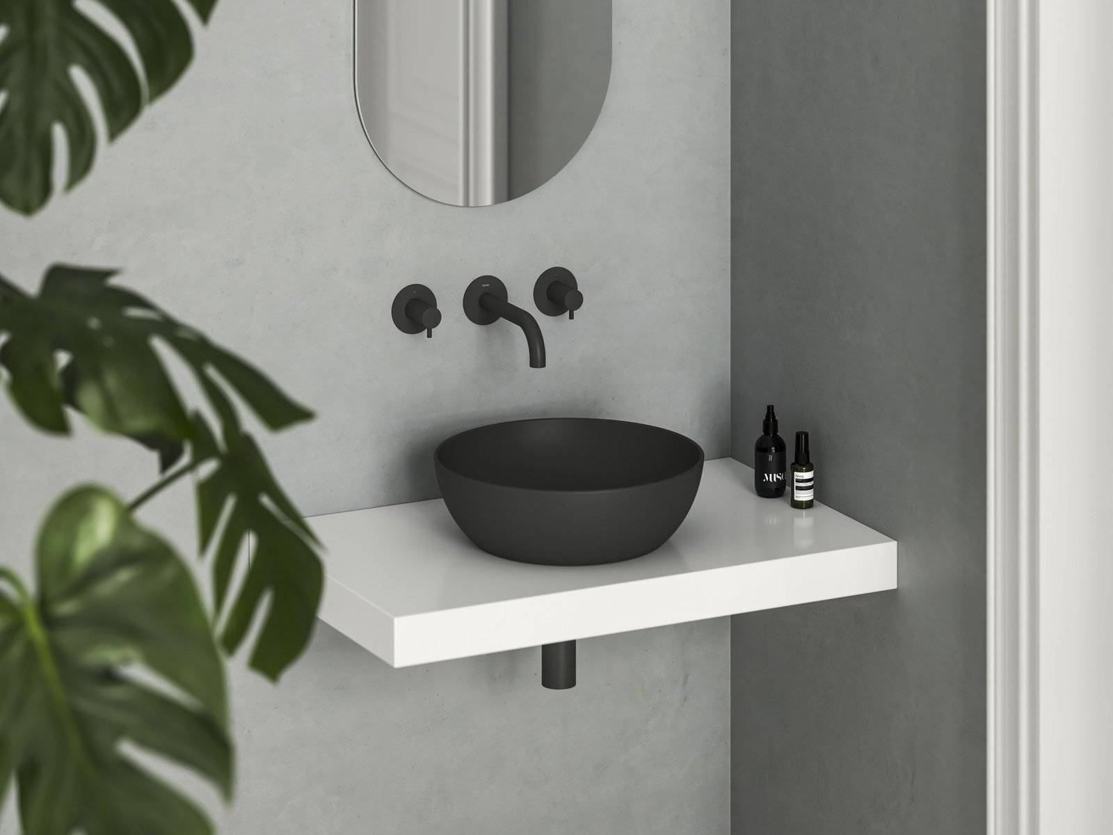 Uni lavabo rond